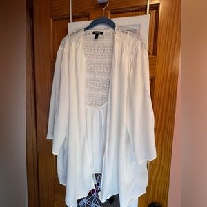 Torrid size 2 cream colored lightweight long sleeve cover/jacket for dresses.